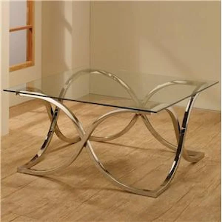 Coffee Table with Tempered Glass Top